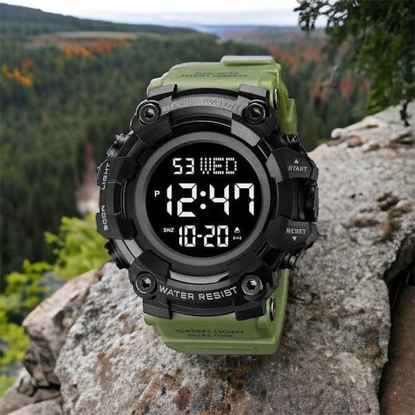 Часы наручные мужские SKMEI 1968AG ARMY GREEN, брендовые мужские часы, часы для мужчины. Цвет: зеленый 00022061 фото