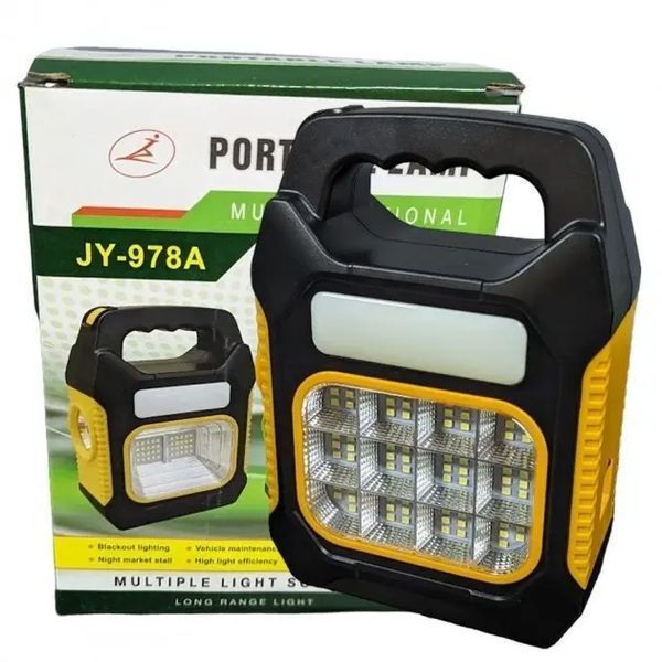 Фонарь с повербанком на солнечной батарее переносной LED Solar JY-978A 00023123 фото