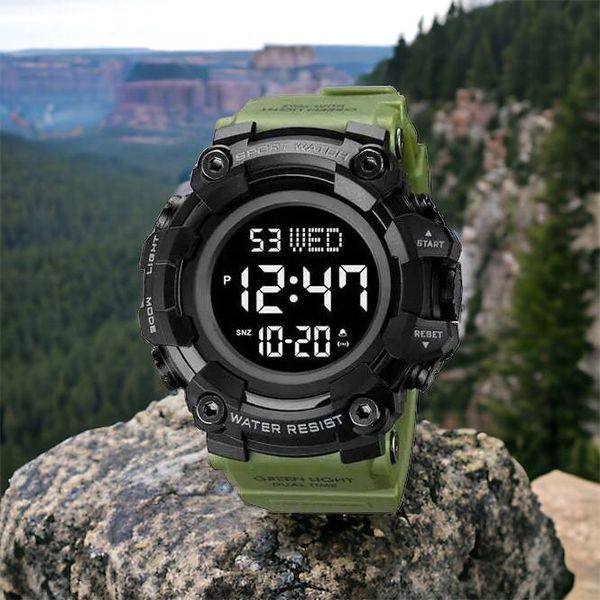 Часы наручные мужские SKMEI 1968AG ARMY GREEN, брендовые мужские часы, часы для мужчины. Цвет: зеленый 00022061 фото