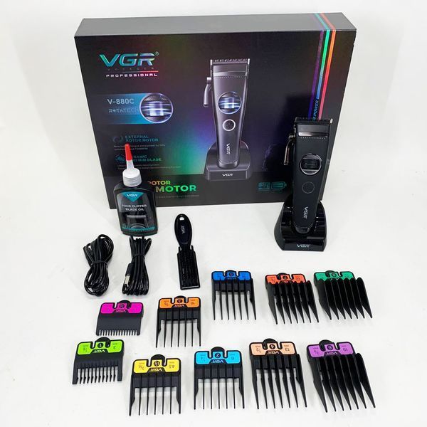 Акумуляторна машинка для стрижки vgr v-880c. колір: чорний 00014916 фото