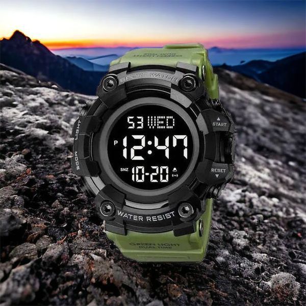 Часы наручные мужские SKMEI 1968AG ARMY GREEN, брендовые мужские часы, часы для мужчины. Цвет: зеленый 00022061 фото