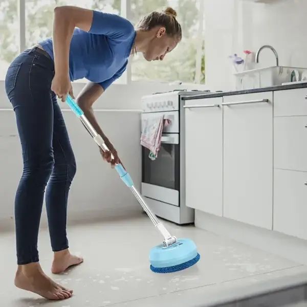 Бездротова акумуляторна швабра з двома насадками Wireless Cleaner AA102 /Акумуляторна швабра для дому 00013060 фото