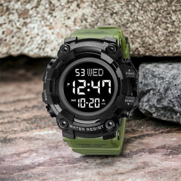 Часы наручные мужские SKMEI 1968AG ARMY GREEN, брендовые мужские часы, часы для мужчины. Цвет: зеленый 00022061 фото