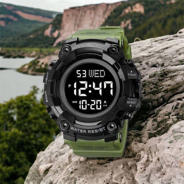 Часы наручные мужские SKMEI 1968AG ARMY GREEN, брендовые мужские часы, часы для мужчины. Цвет: зеленый 00022061 фото