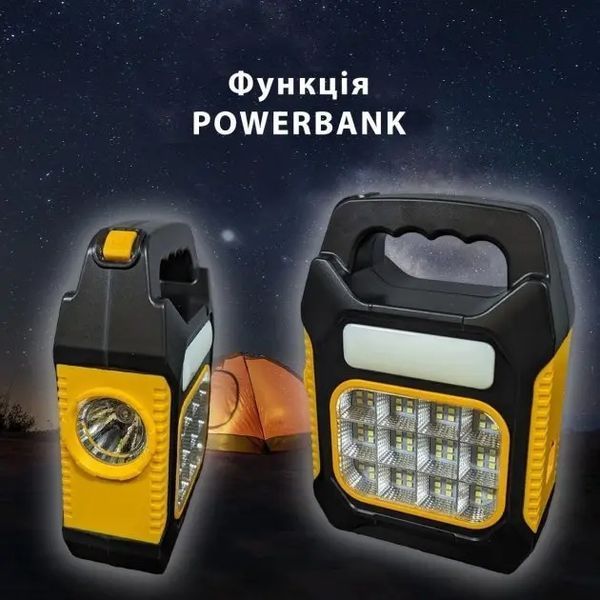 Фонарь с повербанком на солнечной батарее переносной LED Solar JY-978A 00023123 фото