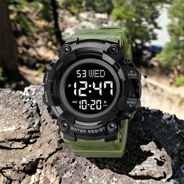 Часы наручные мужские SKMEI 1968AG ARMY GREEN, брендовые мужские часы, часы для мужчины. Цвет: зеленый 00022061 фото