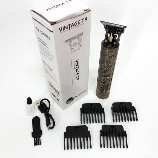 Машинка для стрижки волос Vintage T9-1 BRONZE 4 насадки 00014570 фото