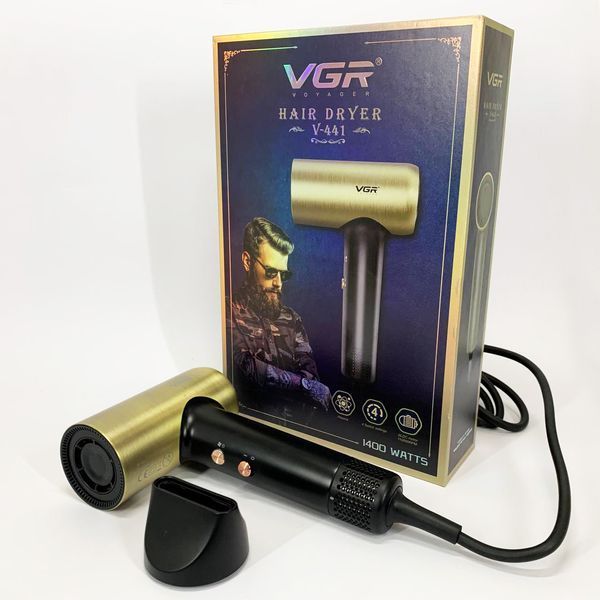 Фен профессиональный VGR V-441 с 3 уровнями обдува и 4 уровнями температуры 00014866 фото