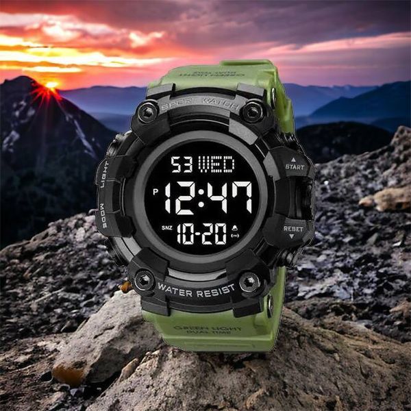 Часы наручные мужские SKMEI 1968AG ARMY GREEN, брендовые мужские часы, часы для мужчины. Цвет: зеленый 00022061 фото
