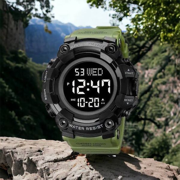 Часы наручные мужские SKMEI 1968AG ARMY GREEN, брендовые мужские часы, часы для мужчины. Цвет: зеленый 00022061 фото