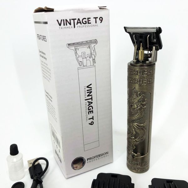Машинка для стрижки волос Vintage T9-1 BRONZE 4 насадки 00014570 фото