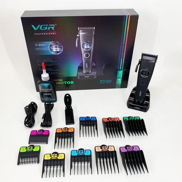 Акумуляторна машинка для стрижки vgr v-880c. колір: чорний 00014916 фото