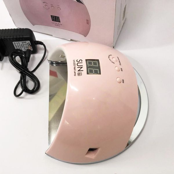 Ультрафиолетовая лампа для Маникюра UV LAMP Sun 6, Светодиодная сушилка для гель лака. Цвет: розовый 00014480 фото