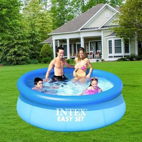 Надувний безкаркасний круглий басейн Intex 28132 (366-76см, 5621 л, фільтр-насос 230V) 00013150 фото