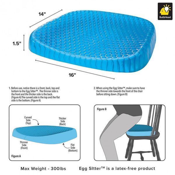 Ортопедична гелева подушка egg sitter 00015065 фото