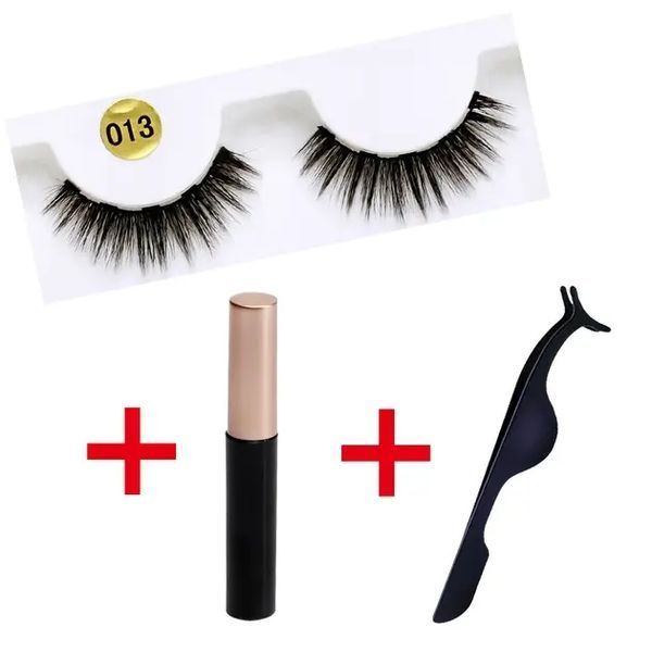 Набор накладные магнитные ресницы+подводка+пинцет Magnetic lashes 3 пары магнитов 00015696 фото