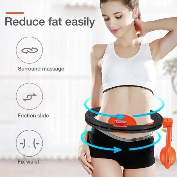 Розумний масажний обруч для схуднення живота та боків intelligent hula hoop 00015153 фото