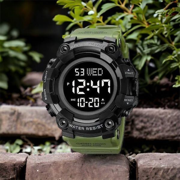 Часы наручные мужские SKMEI 1968AG ARMY GREEN, брендовые мужские часы, часы для мужчины. Цвет: зеленый 00022061 фото
