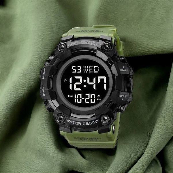 Часы наручные мужские SKMEI 1968AG ARMY GREEN, брендовые мужские часы, часы для мужчины. Цвет: зеленый 00022061 фото