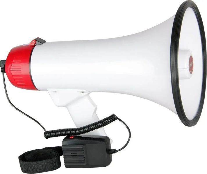 Мегафон громкоговоритель, ручной рупор с диктофоном и сиреной MEGAPHONE ER-55 12v 00017825 фото