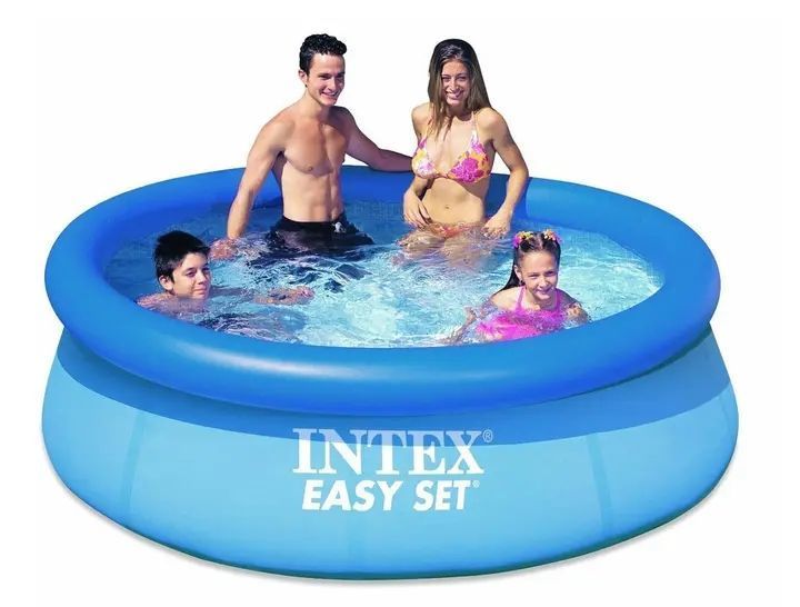 Надувний безкаркасний круглий басейн Intex 28132 (366-76см, 5621 л, фільтр-насос 230V) 00013150 фото
