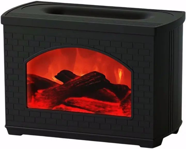Увлажнитель воздуха Камин с эффектом пламени Fireplace Humidifier 270 мл / Ночник аромадифузор с имитацией огня и светодиодной подсветкой USB 00018577 фото