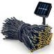 Гирлянда нить на солнечной батарее 1000 LED 100 м черный провод желтый 00024885 фото 3