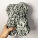 Мишка из искусственных 3D роз 25 см. Цвет: серебряный 00016299 фото 4