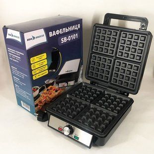 Электровафельница для бельгийских вафель SeaBreeze SB-0101 1200 Вт, Качественная вафельница для вафель 00018650 фото