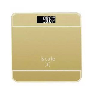 Весы напольные электронные iScale 2017D 180кг (0,1кг), с температурой, Бытовые весы. Цвет: золотой 00012611 фото