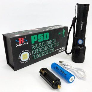 Фонарик ручной Bailong X-Balog BL-B99-P50, фонарь ручной тактический, водонепроницаемый фонарь 00022847 фото