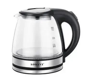Стеклянный электрочайник 1500Вт Sokany SK-SH-1059, чайник с подсветкой на 1.2 л. 00021147 фото