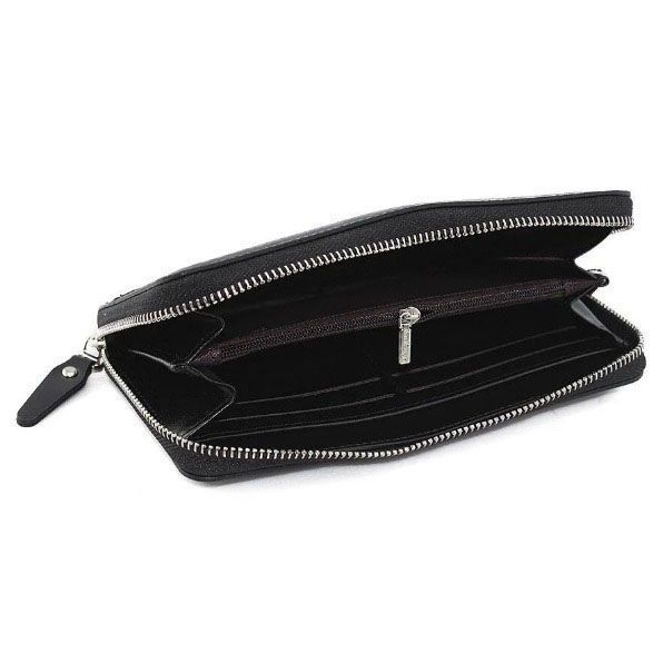 Кошелек кожаный мужской Baellerry leather black, кошелек мужской для карточек. Цвет: черный 00018318 фото