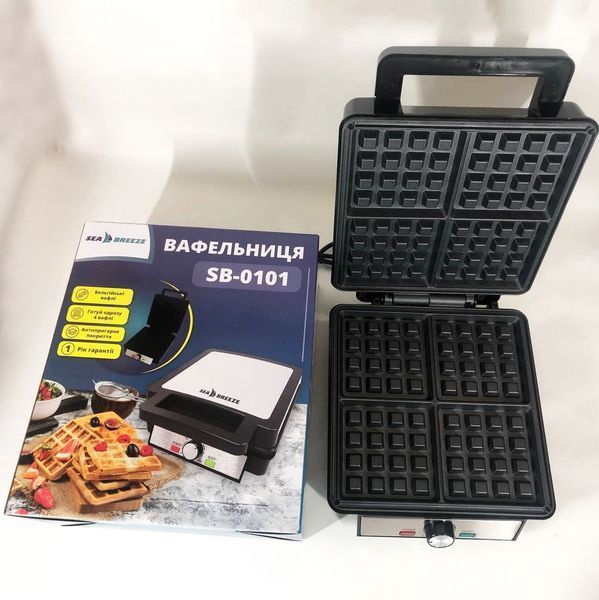 Електровафельниця для бельгійських вафель SeaBreeze SB-0101 1200 Вт, Якісна вафельниця для вафель 00018650 фото
