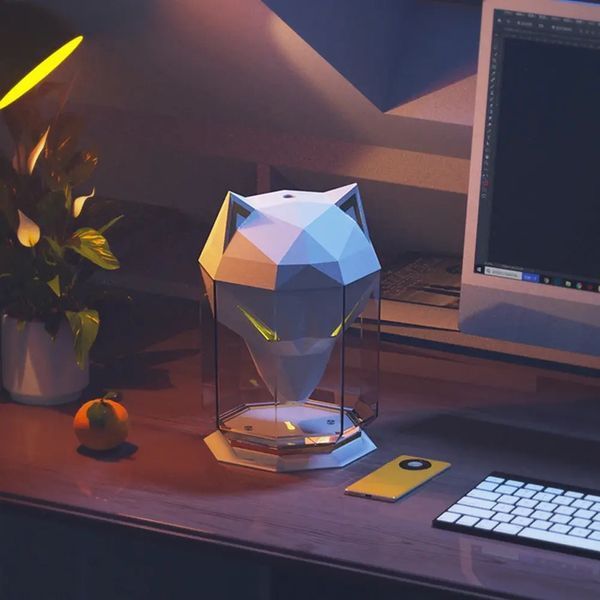 Белый Увлажнитель воздуха портативный WOLF Air Humidifier, аромадиффузор электрический с резервуаром для эфирного масла, ультразвуковой, 650 мл 00018551 фото