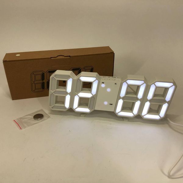 Часы настольные LY-1089 с белой подсветкой LED белые, Часы электронные светящиеся, Электронные часы VST 00012697 фото