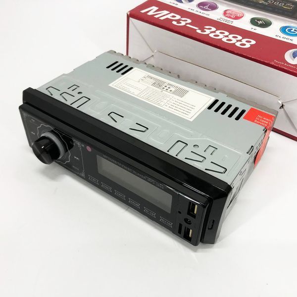 Автомагнітола MP3 3888 ISO 1DIN FM тюнер 4х50W сенсорний дисплей чорний, Bluetooth bluetooth магнітола 00017054 фото
