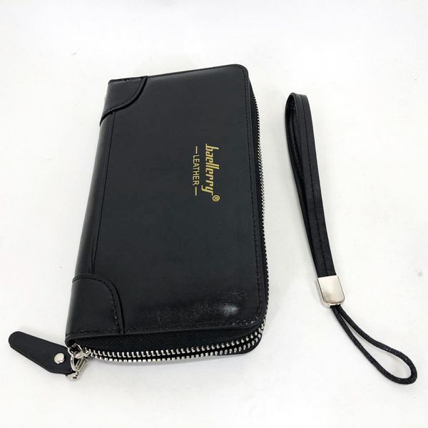 Кошелек кожаный мужской Baellerry leather black, кошелек мужской для карточек. Цвет: черный 00018318 фото