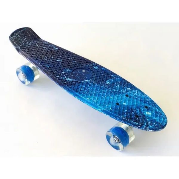 Пенни борд скейтборд Penny Board Fish Skateboards 22" ABEC-7 с светящимися колесами 00016051 фото