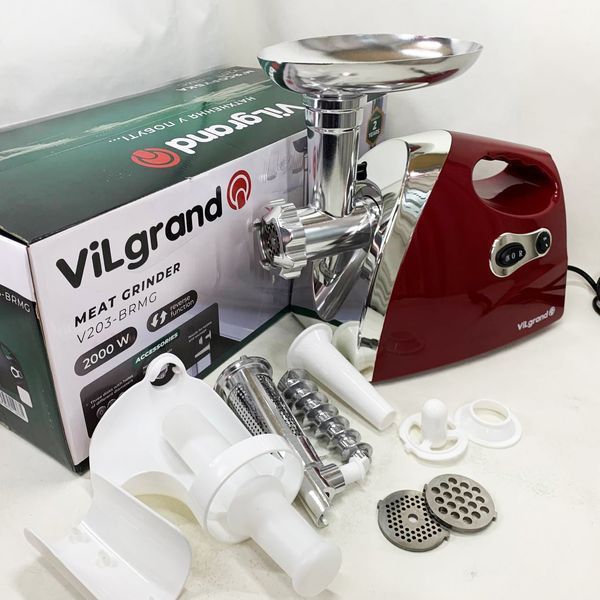 Электромясорубка ViLgrand V203-BRMG. Цвет: красный 00019390 фото