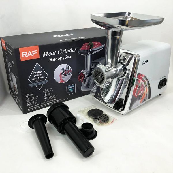 Электрическая мясорубка RAF R.3368 2500W Нержавеющая сталь, мясорубка электрическая металл 00018977 фото