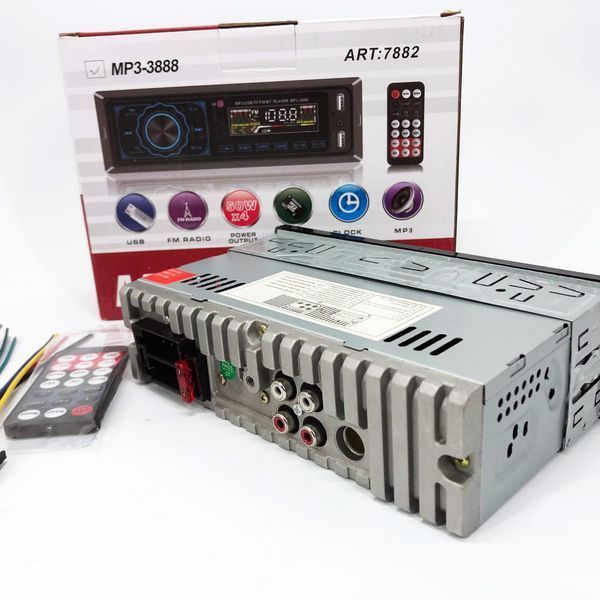 Автомагнітола MP3 3888 ISO 1DIN FM тюнер 4х50W сенсорний дисплей чорний, Bluetooth bluetooth магнітола 00017054 фото