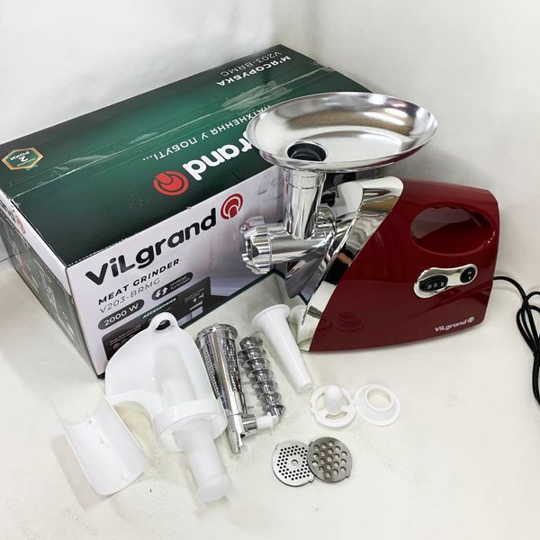 Электромясорубка ViLgrand V203-BRMG. Цвет: красный 00019390 фото