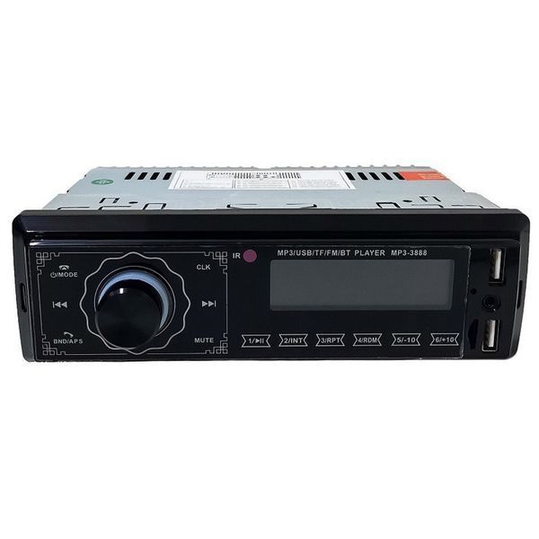 Автомагнітола MP3 3888 ISO 1DIN FM тюнер 4х50W сенсорний дисплей чорний, Bluetooth bluetooth магнітола 00017054 фото