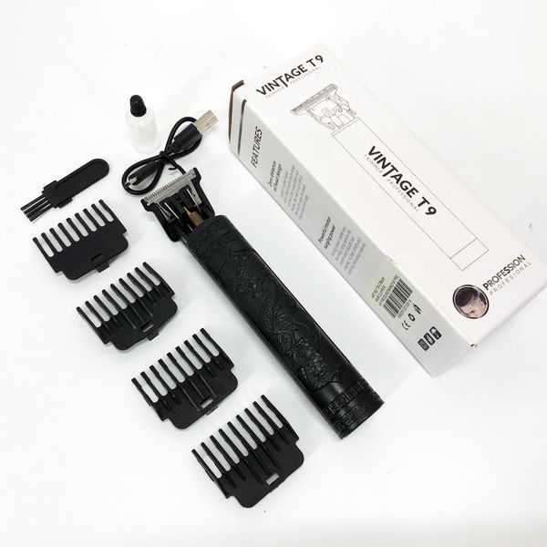Машинка для стрижки волос Vintage T9-2 BLACK 4 насадки 00014571 фото