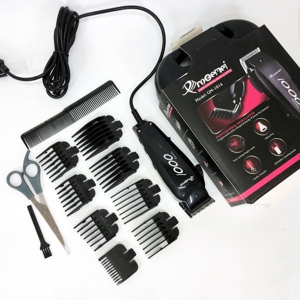 Машинка для стрижки провідна з насадками для волосся та бороди Gemei GM-1016 Pro + Ножиці та Гребінець 00014516 фото