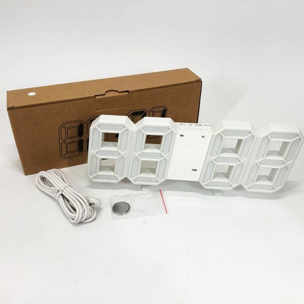 Часы настольные LY-1089 с белой подсветкой LED белые, Часы электронные светящиеся, Электронные часы VST 00012697 фото