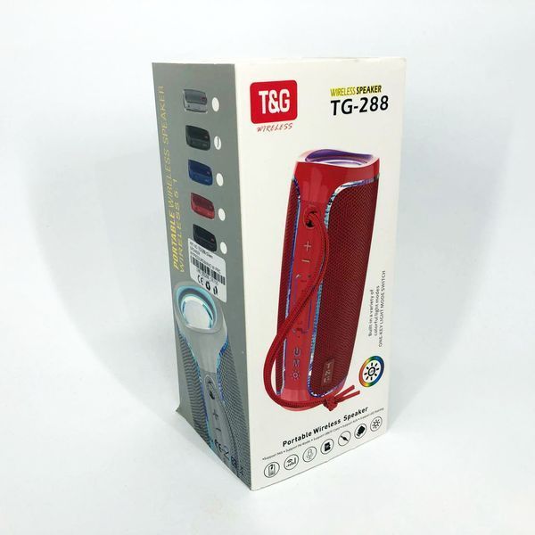 Портативна колонка Bluetooth з LED підсвічуванням TG288, акумуляторна колонка для музики. Колір: зелений 00017229 фото