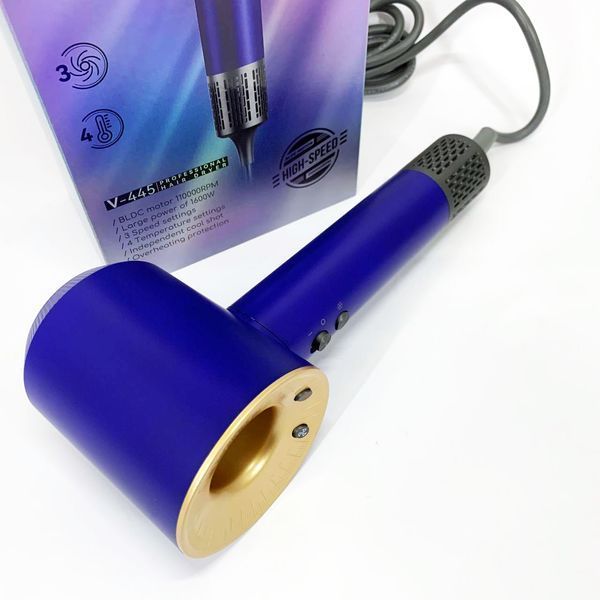 Фен професійний vgr v-445 blue, 3 рівні обдування, 4 рівні температури, 1600 вт 00014867 фото