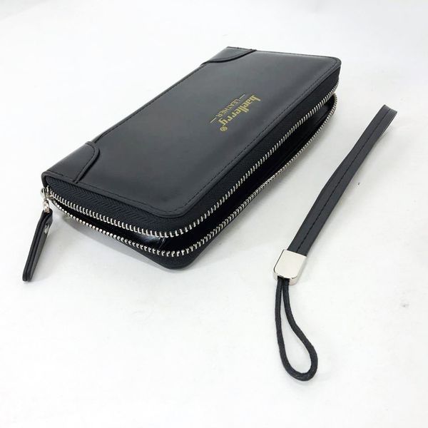 Кошелек кожаный мужской Baellerry leather black, кошелек мужской для карточек. Цвет: черный 00018318 фото